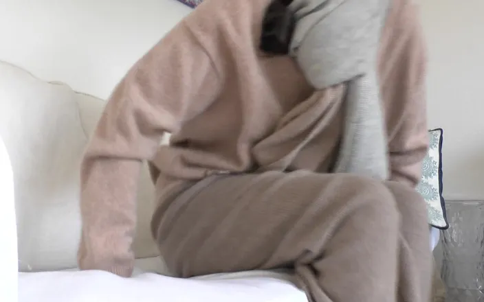 Lady Victoria Valente: Intensive Smelly Sock Sniffing and Jerking off Your Cock in...