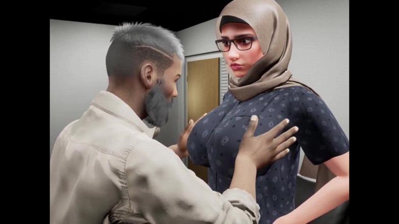 Denis animation: Muslim Hijab Girl Hard Fucked in Her Asshole