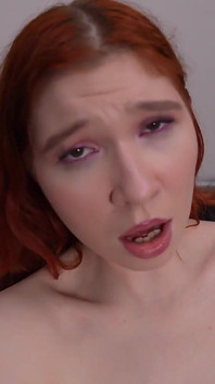 My18teens - Redhead Girl with a Very Small Tits Fucks Herself with a Dildo