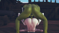 Waifu club 3D: Ork péro je na tuto kundičku příliš velké