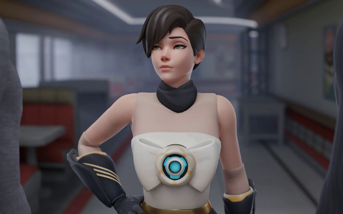 Orlikx: Tracer Gets Bored and Services Two Bbcs - Premium 3D Overwatch Animation