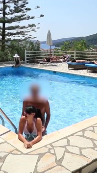 Public! Fucked in the Middle of the Hotel Pool