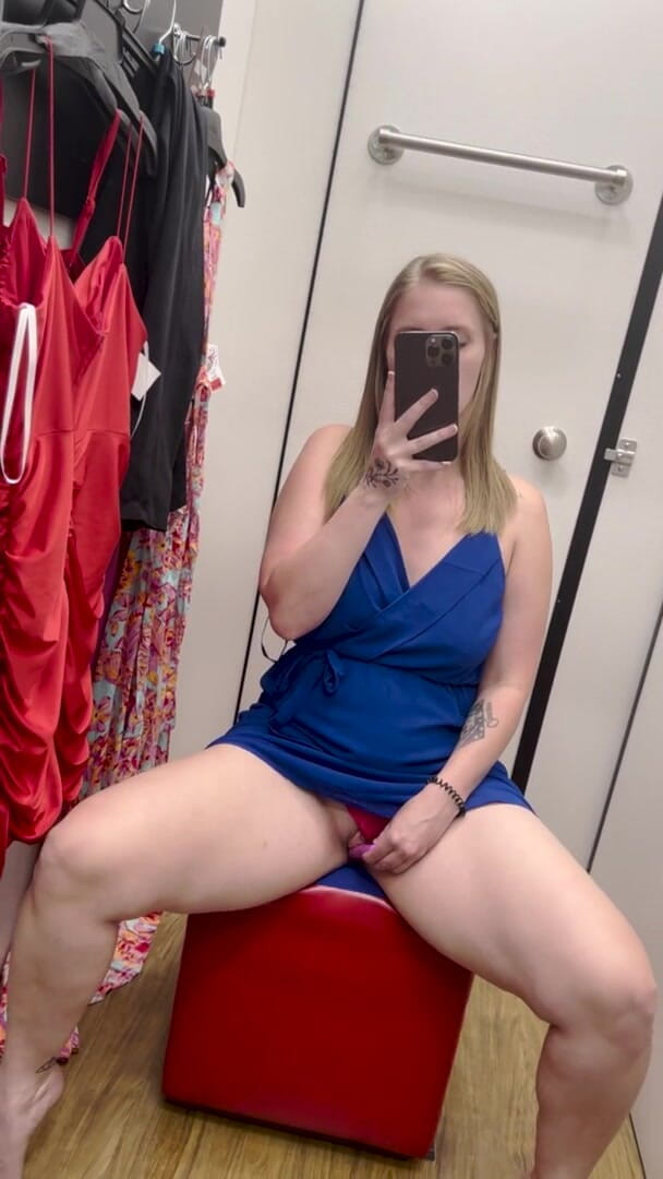 Nerdy Nympho: Risky Vibrator Play in Changing Room