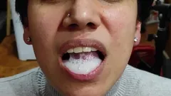 Швидкий секс! Сперма в рот, гра зі спермою та ковтання!