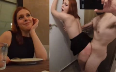 Bagno rischioso sesso pubblico scopo in un appuntamento con un ragazzo che ho incontrato online Dia Ita