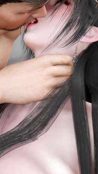 3D super seksowna modelka Cosplay naga w seksownej sukience zerżnięta