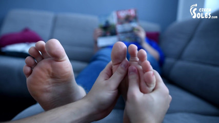 Czech Soles - foot fetish content: BBW skarpetki i stopy dokuczanie i masaż POV