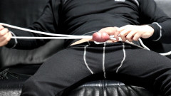 Boototternl: Папочка играет со своими кожаными полицейскими сапогами на его грибной хуй