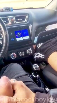 Truckers Came on the Highway by Jerking Each Other off, Lots of Cum, Big Dicks.