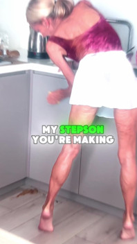 Barbie MILF - Stepson Made a Mess in Kitchen