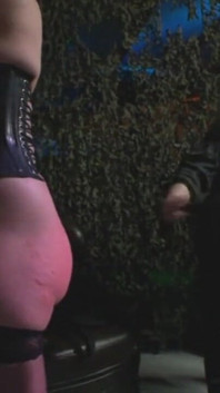 Humiliating whipping and dick sucking
