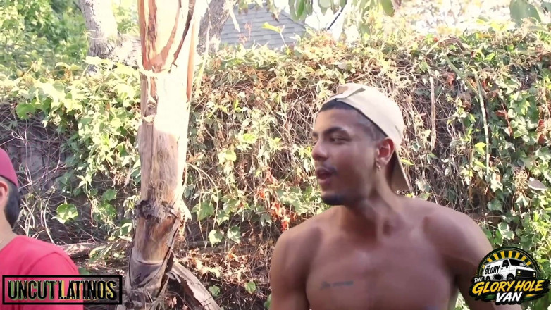 Uncut Latinos: The Glory Hole Van Anon Cocks Sucking Fucking Bareback Cum