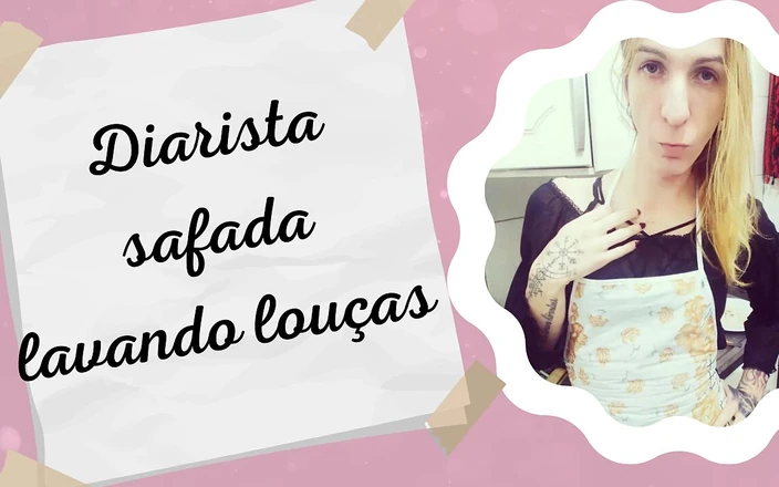 Sissy Aniya: Sissy Aniya - Shemale Housewife Fucking the Dildo While Washing Dishes