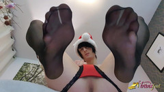 Trans and Cross-Dressers Feet: Insanely gorgeous Danny Alexander Scarlet as a sexy Santa