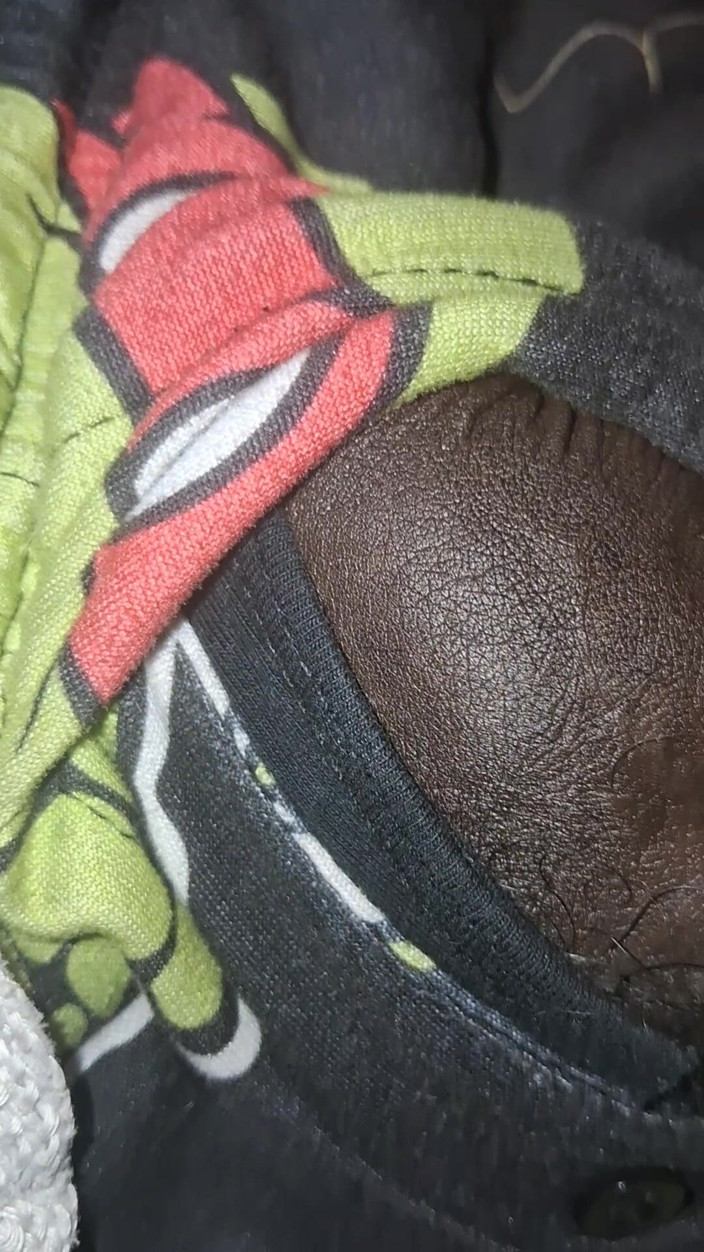 Chocolate Meat Stick: Up Close &amp; Personal Huge Balls Massive Black Uncut Dick
