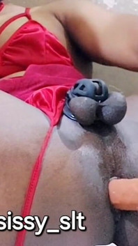 Red Lingerie Shemale Fuck