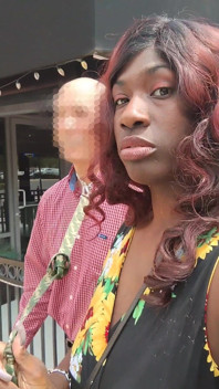 Queen Dreka Taking River on a Walk on His Lunch Break at His Corporate Job