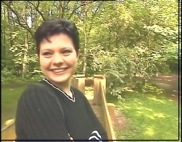 Lucky Cooch: Short hair chick with big tits shows her sexy body...