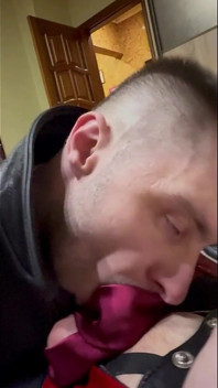 Men in Suit Suck Big Dick by Leather Biker in Motogear