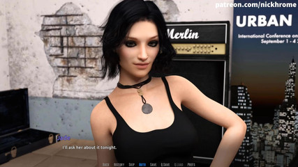 Visual Novels: Jadilah bintang rock - bagian 25 - gadis berambut hitam memegang casing gitar