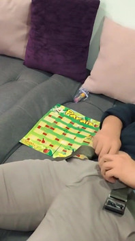 Hot Board Game with My MILF Latina Coworker Ends with Creampie Dripping From Her Pussy
