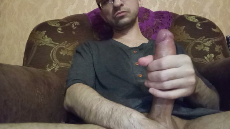 Alex Metallov: I Strocking My Big Hard Cock. Full Balls of Cum