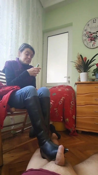 Humiliation and footjob