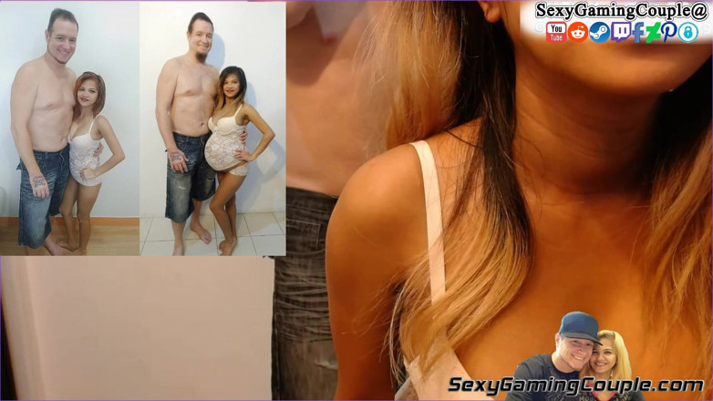 SexyGamingCouple: 임신 9개월의 Aliah는 사진을 찍기 위해 입은 옷을 입고 새로운 촬영을 했습니다.