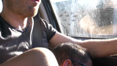 Gaybareback: Hisap lurus oleh 3 gay di luar rumah