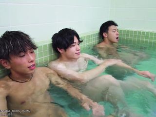 SRJapan: Friends Hard Cocks at the Sento Bath