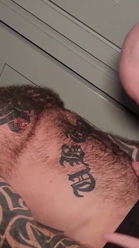 Bearfilms Tattooed Bear Marc Angelo Slides Hard Dick to Logan Stanley