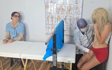 FannySquirting: Stepmother Takes Stepdaughter to the Gynecologist for the First Time!