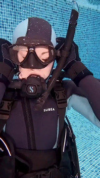 Abilità subacquee sessione di allenamento