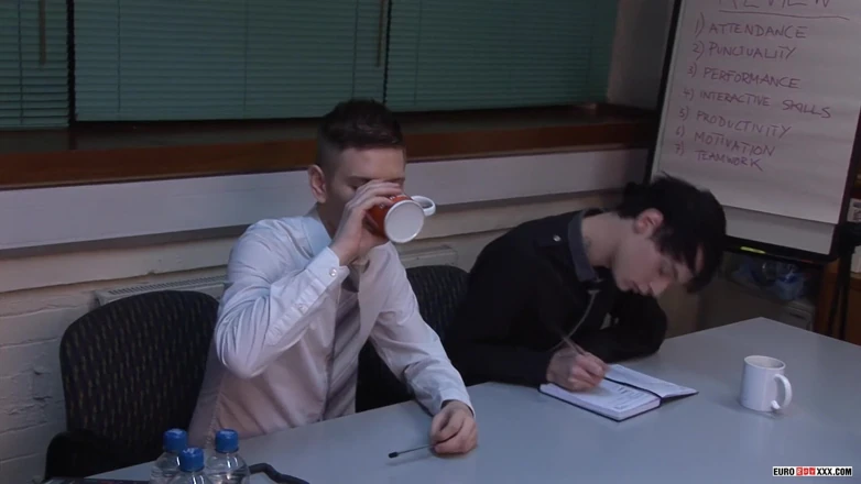 Euro boy xxx: Bareback Business Twink Threeway Fuck