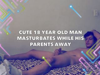Evan Perverts: Милий 18-річний чоловік мастурбує, поки його батьків немає