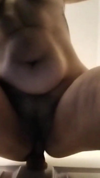 Jade Rides Her Dildo on the Door