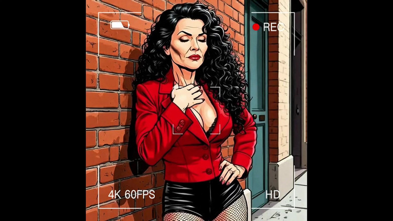 Octopussy Lovers Club: Casting dla 40-letniej Seksownej dziwki. Karykatura. MILF Czarne pończochy