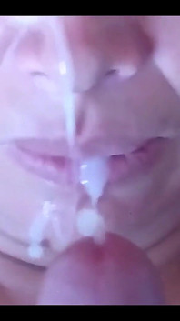 Huge Cumshots That the Husbands of Her Best Friends Gave My Wife on Her Face and Mouth