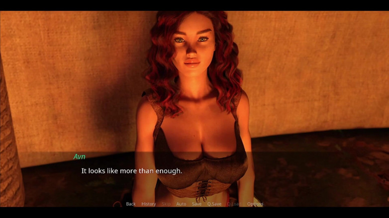 AVN Teller: The Lust City - bela cabeça vermelha tira roupa na selva...
