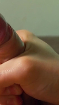A Young Guy Jerks off in the First Person and Cums Loudly on Camera.