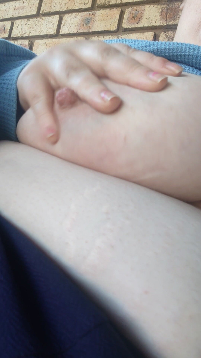 Aliceqii: Playing Outside with My Huge Titties