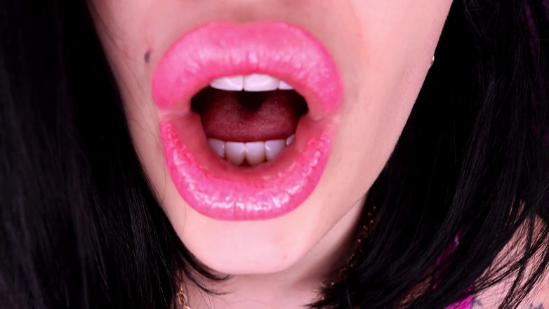 Goddess Misha Goldy: Pink glossy shiny lipnosis JOI