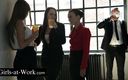 Girls At Work: Lyen Parker और Victoria Pure के साथ सुपर सेक्सी तीन लोगों वाली चुदाई