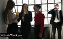 Girls At Work: Lyen Parker ve Victoria Pure ile süper seksi üçlü seks