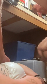 See Me Sitting in Chair Cam on Ground as I Bust Load on Girl