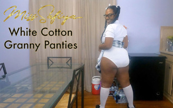 Miss Safiya: White Cotton Granny Panties | Faphouse