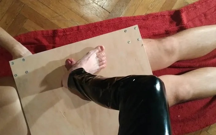 Beth Kinky: Domina pov cock stomping bare feet &amp; cock slapping her slave...