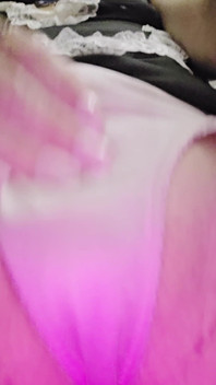 It's Gay Sissy April Playing with Myself in Panties and My Maid Outfit
