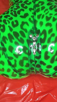 I Seduce You with My Glossy Green Minty Lips and Kisses and Shiny Latex