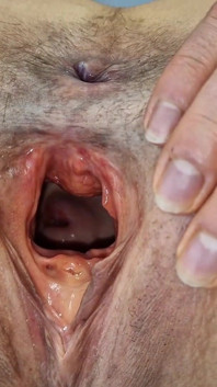 Naked Yoga with Gaping My Pussy so You Can See My Cervix